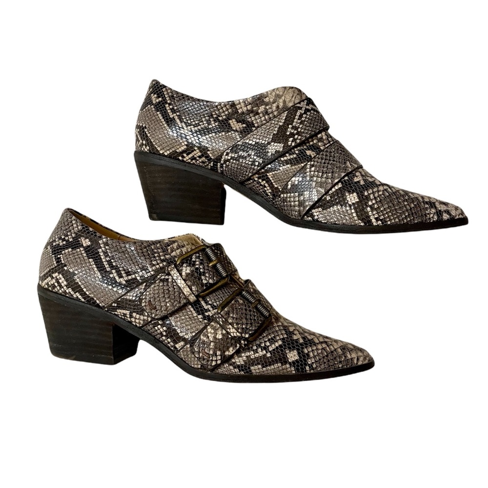 Splendid Carla Point Toe Snakeskin Booties
